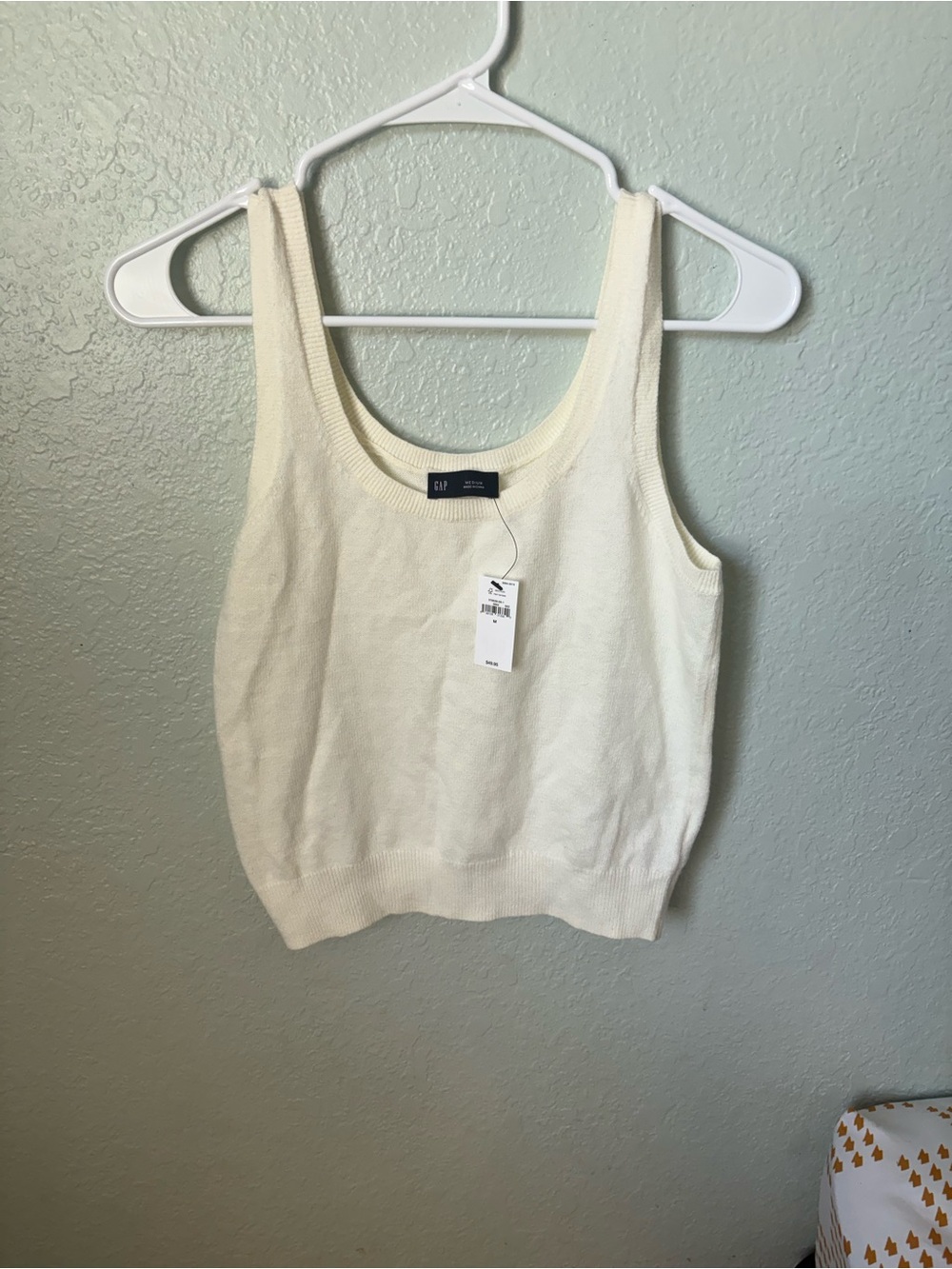 GAP Cream Knit Tank - Scoop Neck Wide Strap